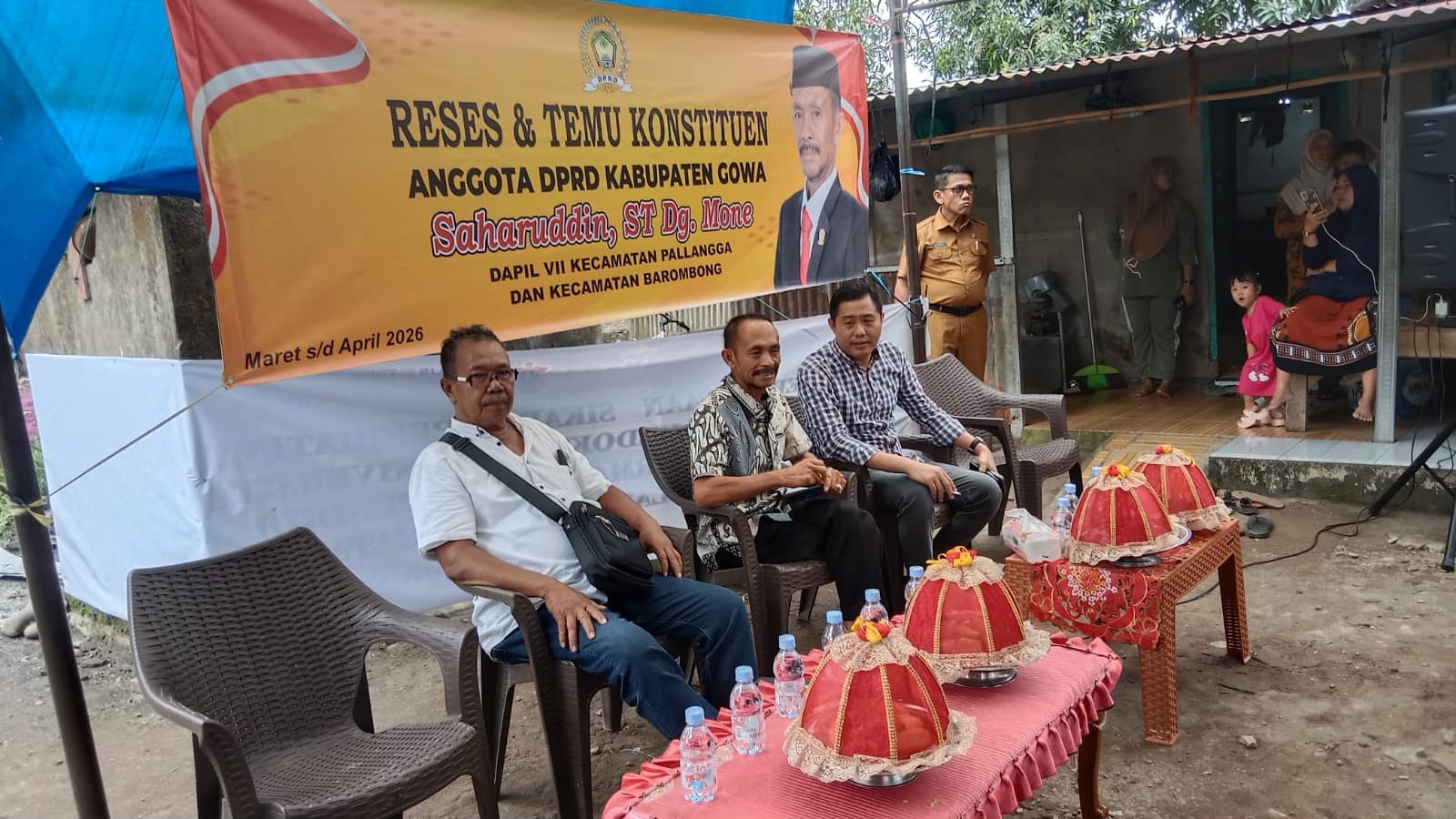 Anggota DPRD Kabupaten Gowa Saharuddin Dg Mone, menggelar kegiatan reses dan temu konstituen | Foto : Mile