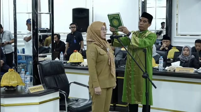 Bupati Gowa, Sitti Husniah Talenrang di Sidang hak angket DPRD Gowa, Selasa (14/7/2026) | Foto: YouTube/ DPRD Gowa